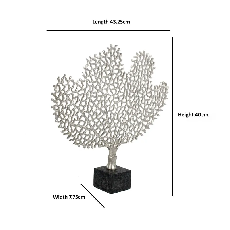 Hritha Tree Showpiece - Silver media 5