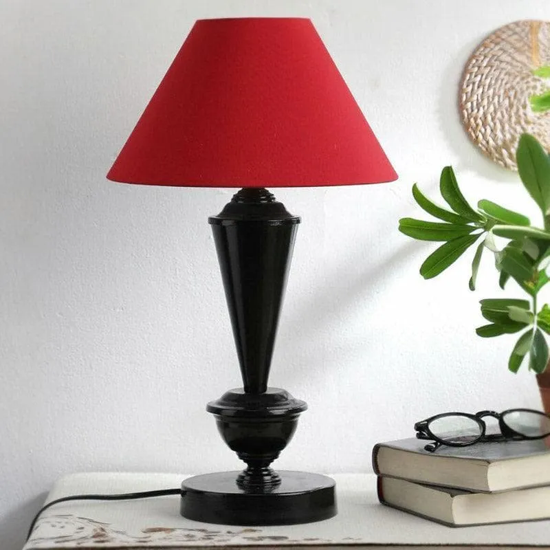 Rosa Facy Fabric Table Lamp - Red,Black media 3