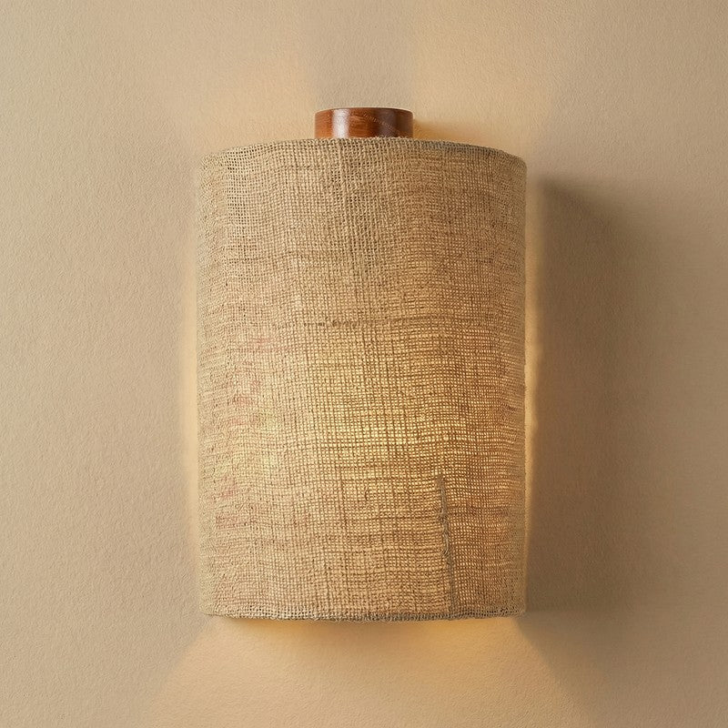 Phidian Jute & Wooden Wall Lamp media 5