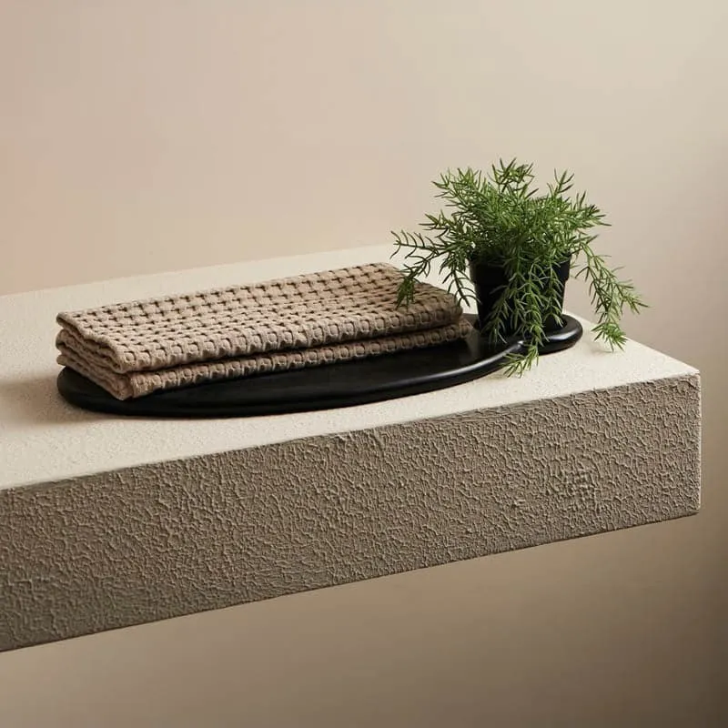 Alyssa Pebble Textured Hand Towel (Brown) - Set Of Two media 4