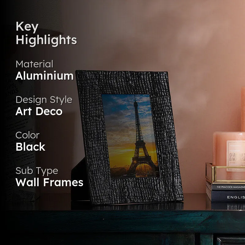 Dorian Textured Aluminium Photo Frame - Black media 2