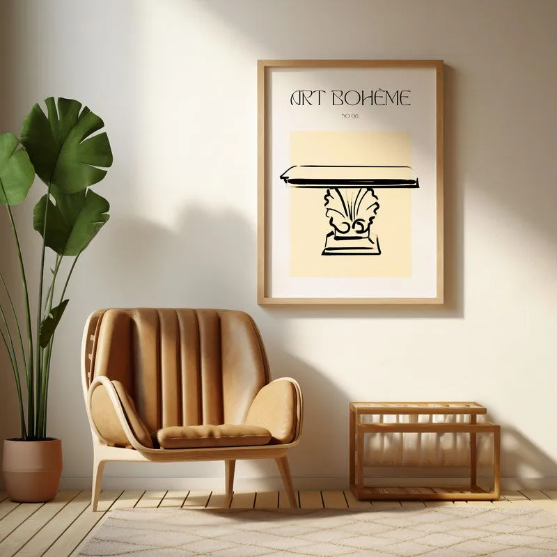 Modern Relic Canvas Wall Painting With Brown Frame media 6