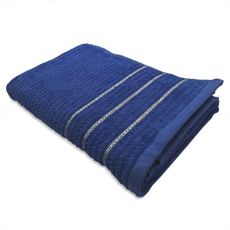Lisse Cotton Bath Towel - Dark Blue media 3