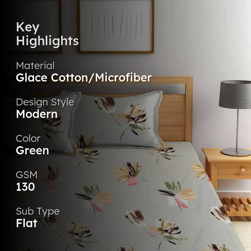 Chloe Printed Microfiber Bedsheet - 130 GSM media 2