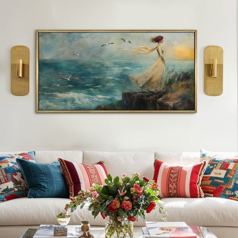 Tide of Light Canvas Wall Painting With Frame