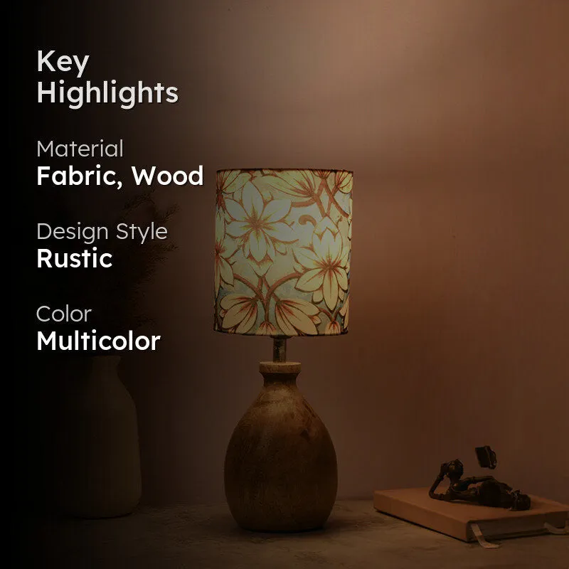 Bleu Flora Kumbha Fabric Table Lamp - Multicolor media 2