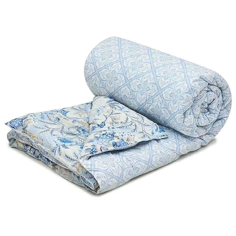 Tropical Blues Floral Microfiber Comforter - 150 GSM media 5