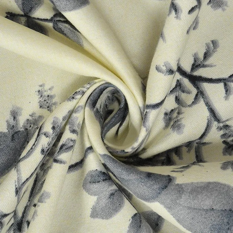 Frezya Floral Microfiber Bedsheet (Grey) - 130 GSM media 5