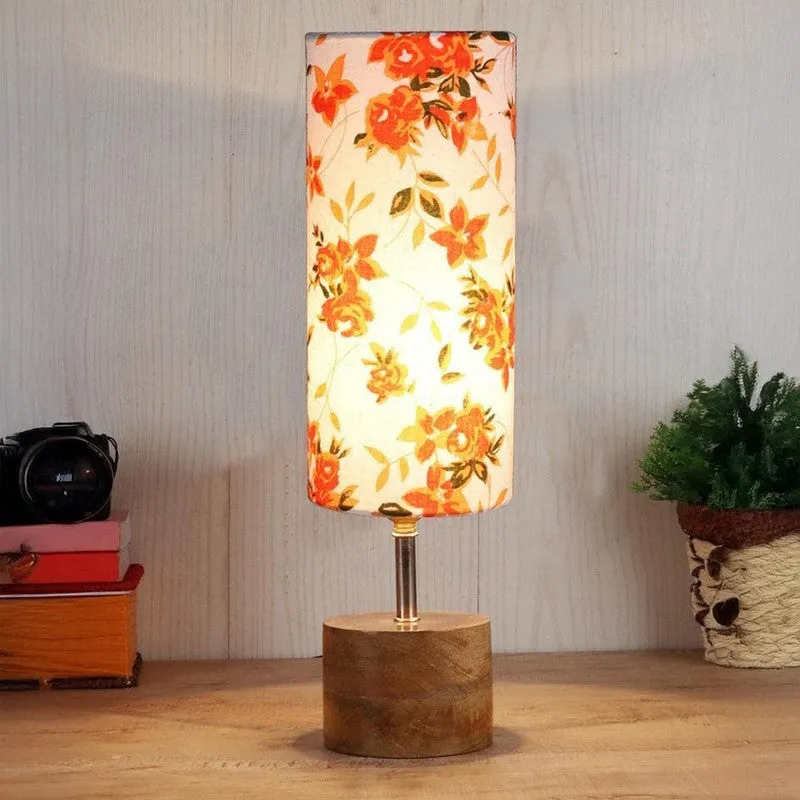Orange County Rustic Fabric Table Lamp - Multicolor media 1