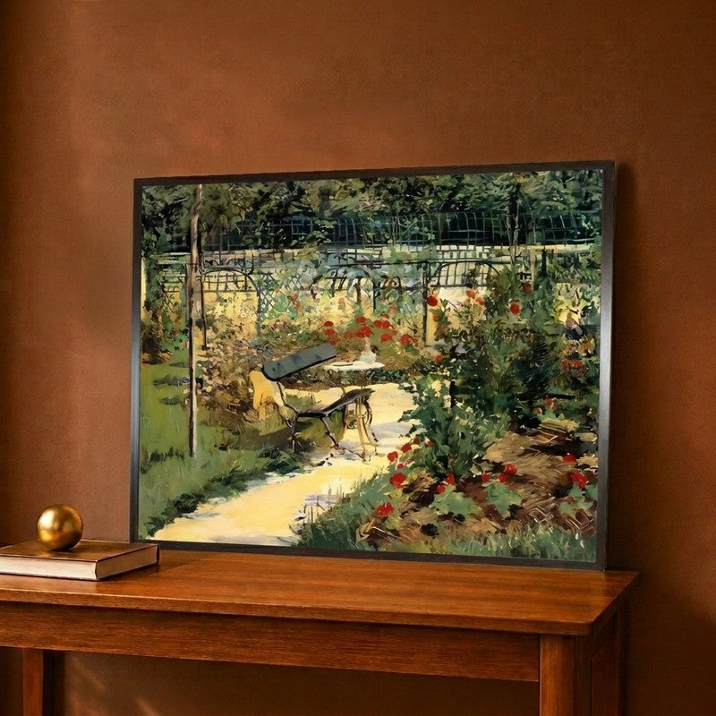 The Painter's Garden 1881 Canvas Wall Painting - 12 x 9 Inches