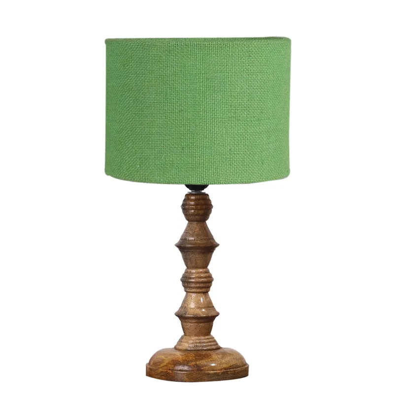 Sienna I Timber Wooden Table Lamp - Green,Brown media 6