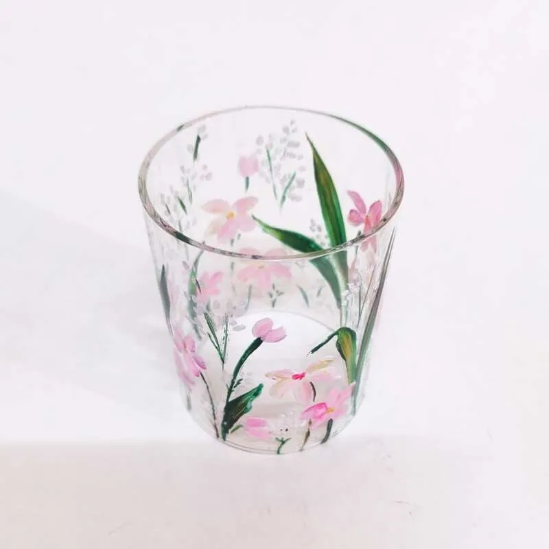 Wildflower Chrome Handpainted Tealight Candle Holder media 5