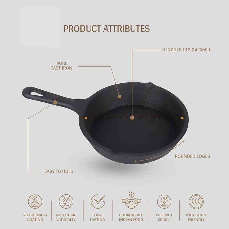 Cast Crust Pre-Seasoned Cast Iron Frying Pan - 6.7 Inch media 4