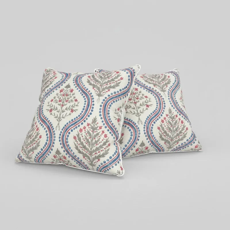 Paisley Motif Multicolor Cushion Cover Set - Set Of Two media 4