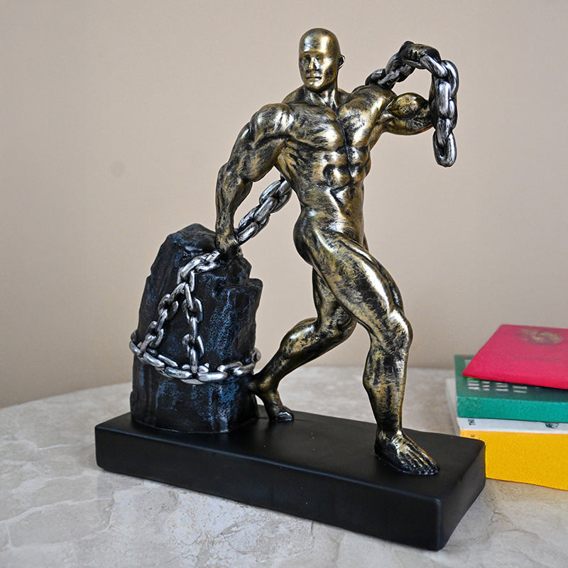 Herculese Resin Showpiece - Gold media 5