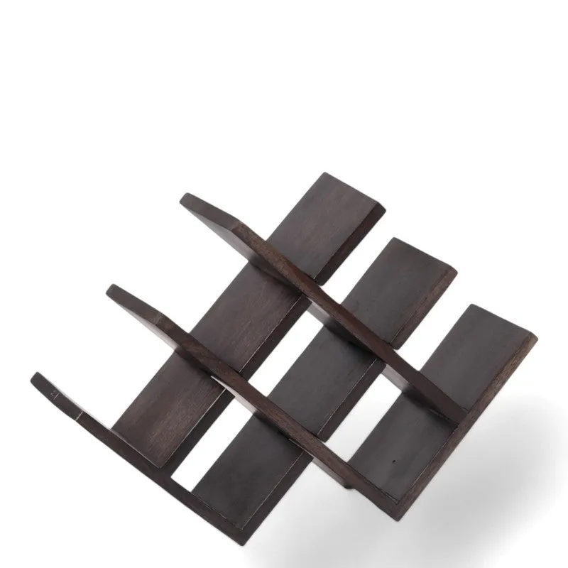 Xverox Sheesham Wooden Wine Rack - Black media 4