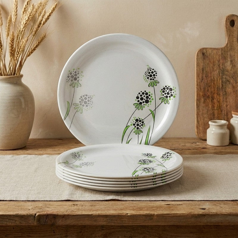 Green Berry Melamine Quarter Plates - Set of Six
