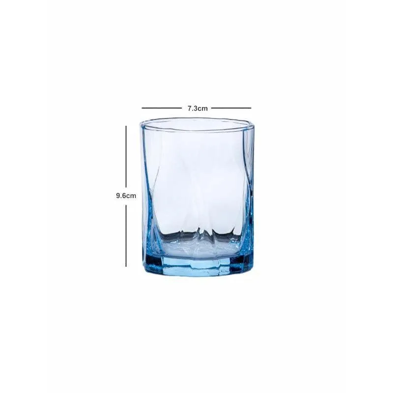 Kenzie Blue Glass Tumbler (300 ML) - Set Of Six media 5
