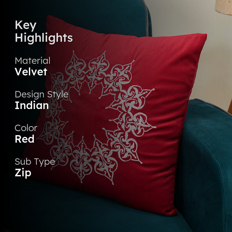 Terra Threads Embroidered Cushion Cover media 2