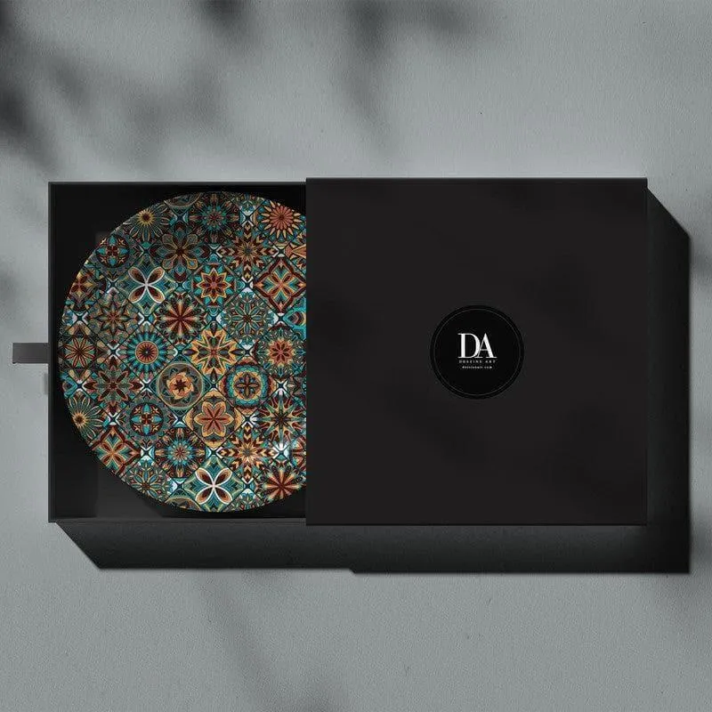 Ethnic Mandala Tiles Wall Plate - Turquoise media 6