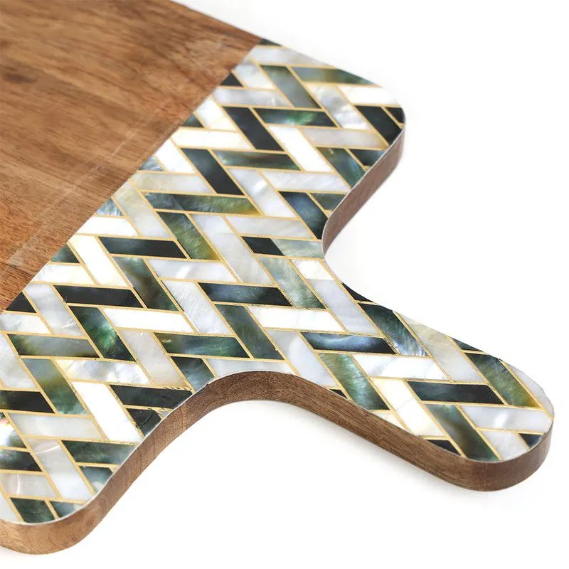 Bousquet Zig Zag Mango Wood Platter media 4