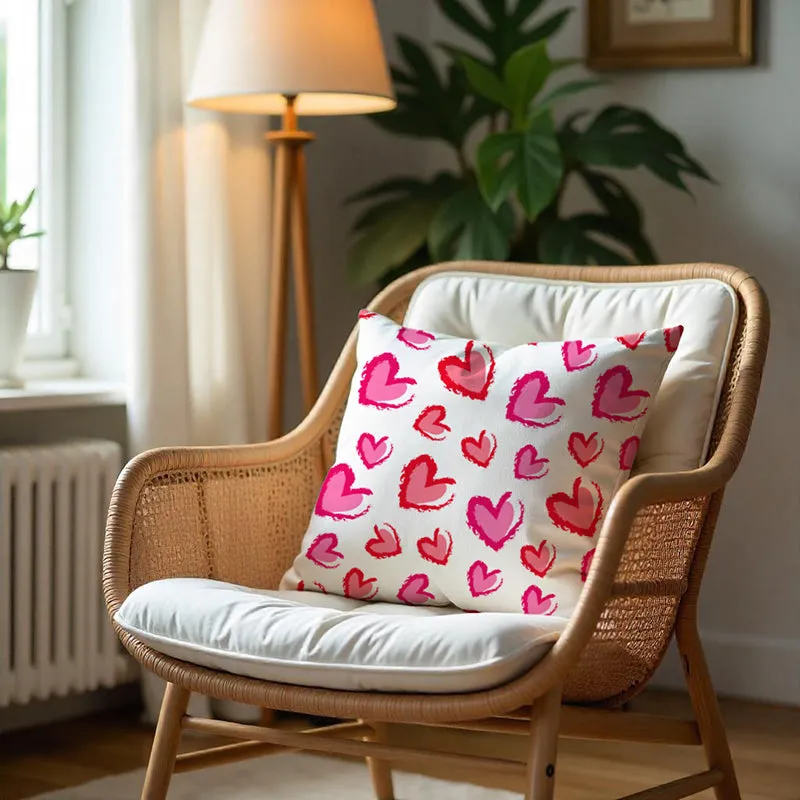 Ros Hearts Printed Velvet Cushion Cover media 6