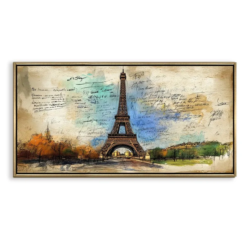 Eiffel Canvas Wall Painting With Frame media 3
