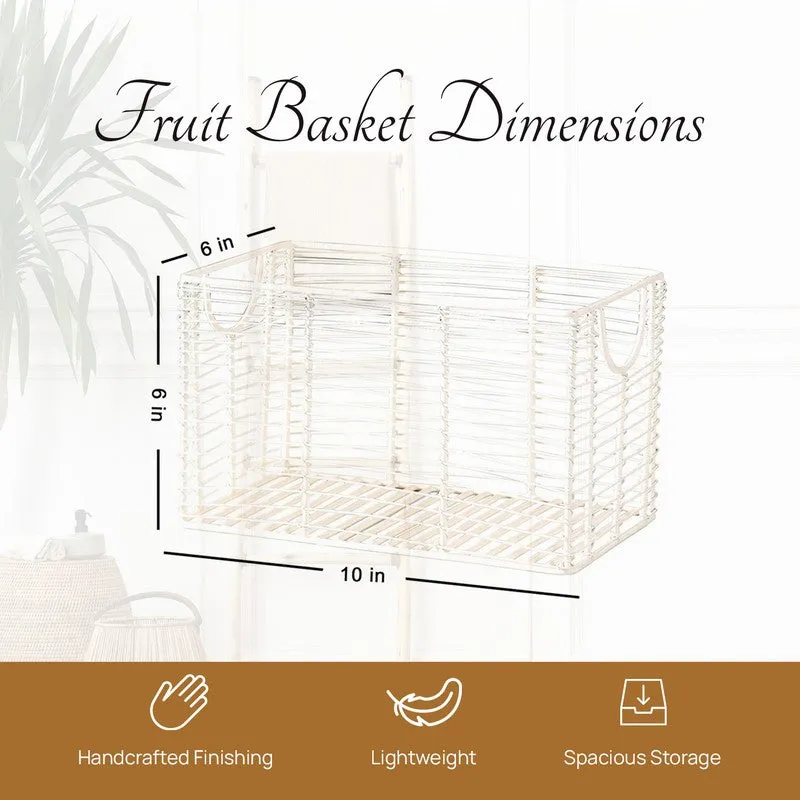 Foxy Boxy Mesh Basket - White media 7