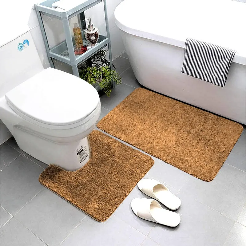 BathEase Anti Skid Bath Mats (Rust) - Set of Two media 4
