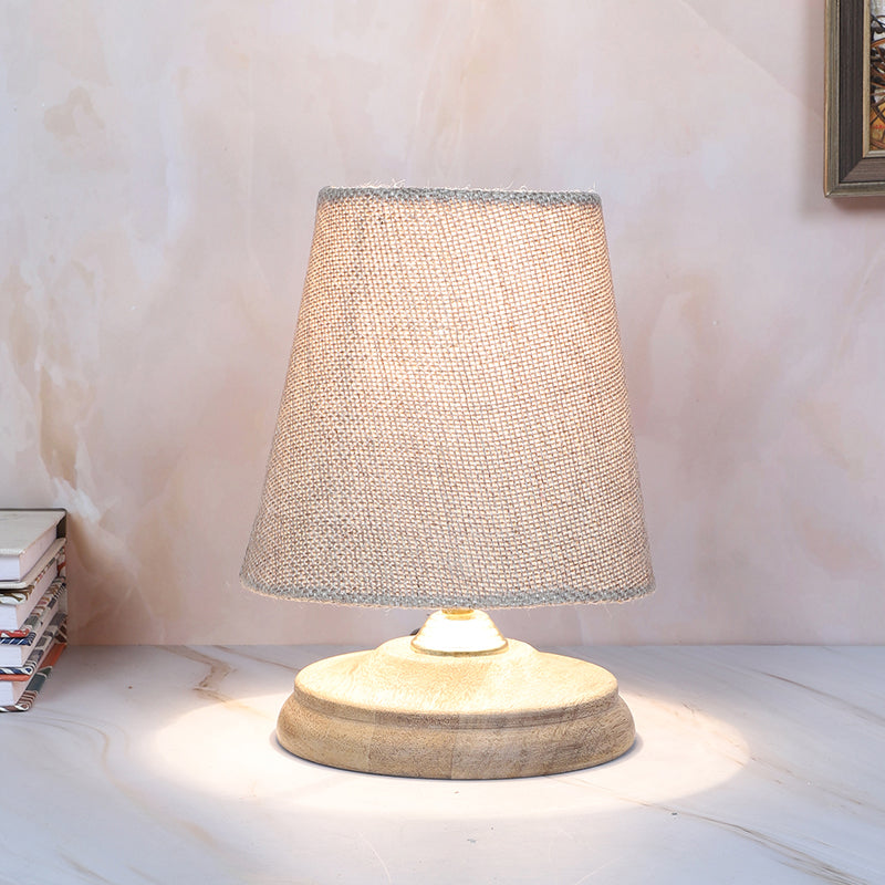 Tatami Pebble Solid Mango Wood Table Lamp - Brown,Beige