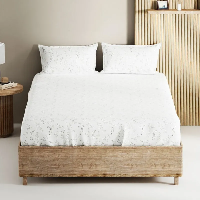 Irvyn Cotton Bedsheet (White) - 144 TC media 3