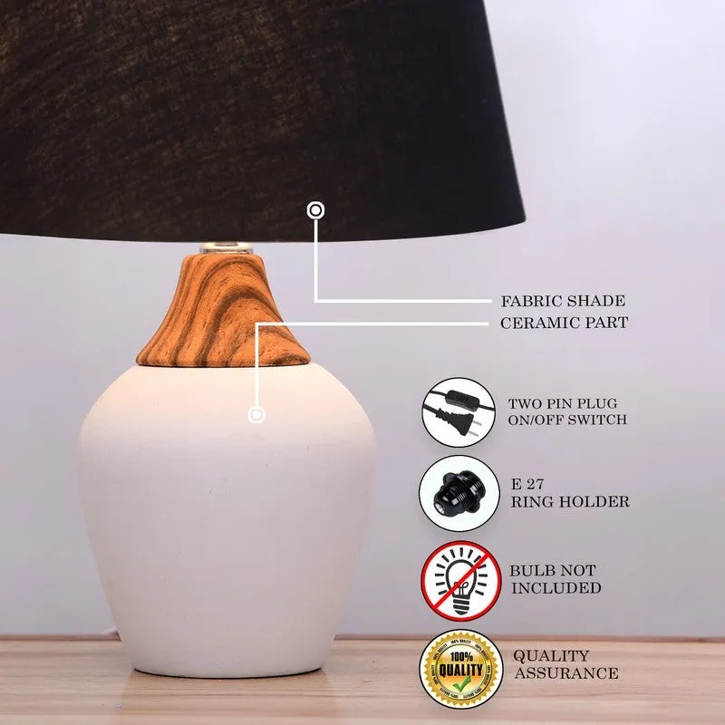 GlowEdge Ceramic Table Lamp - Black media 6