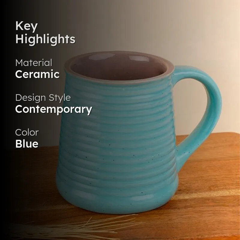 Willow Ceramic Coffee Mug (330 mL) - Blue media 2