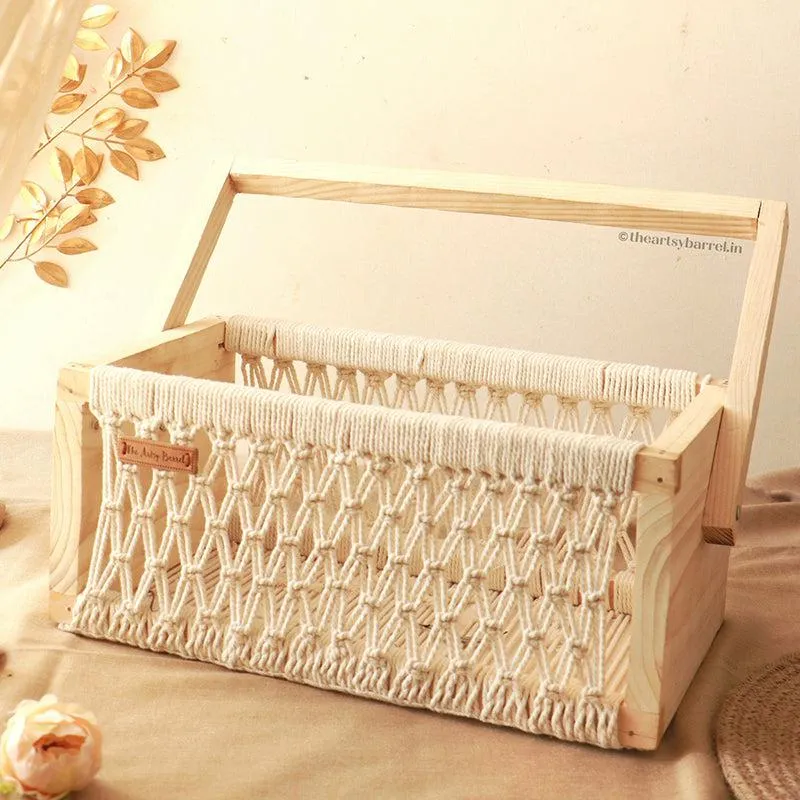 Millie Handcrafted (Metal,Cotton) Storage Basket media 3