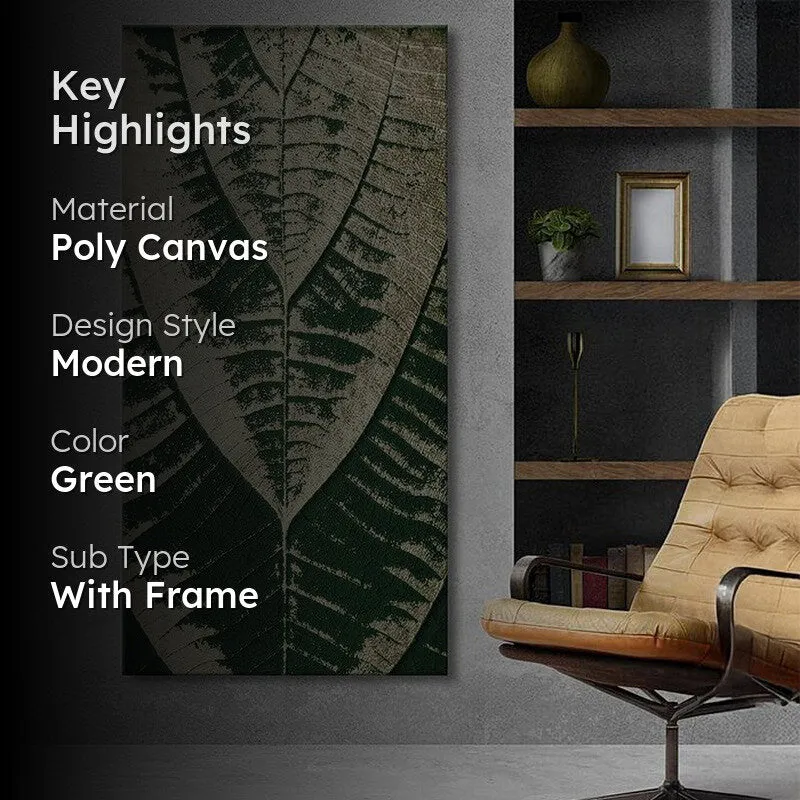 Leaf Pattern Poly Canvas Wall Painting media 2