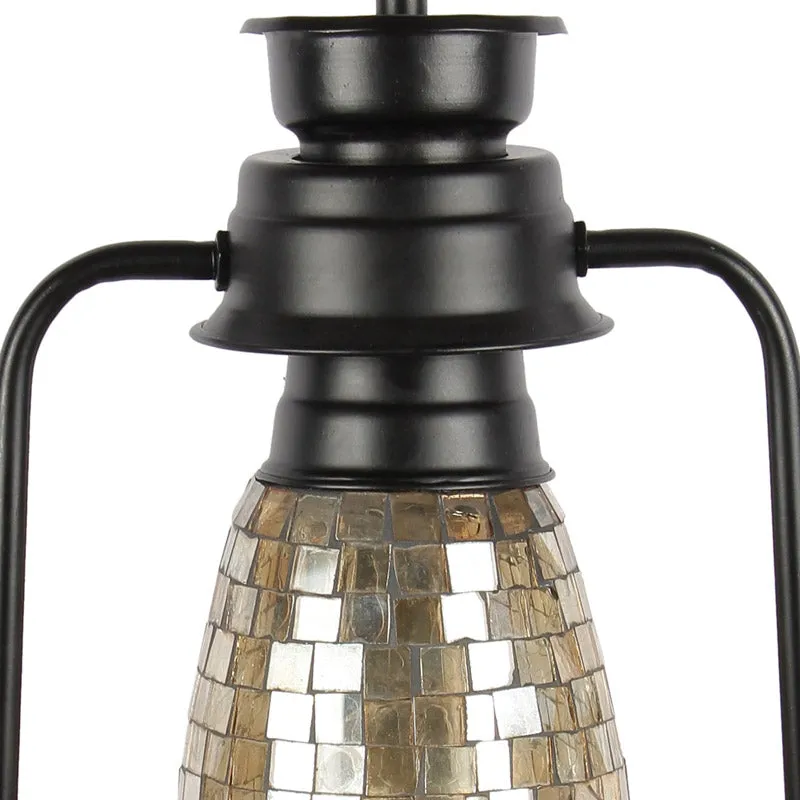 Avina Mosaic Lantern Iron Wall Lamp - Black media 6