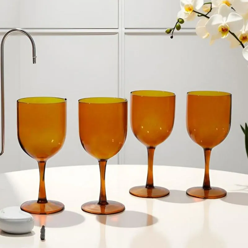 Citrus Burst Goblet Glasses(280 mL) - Set Of Four media 1