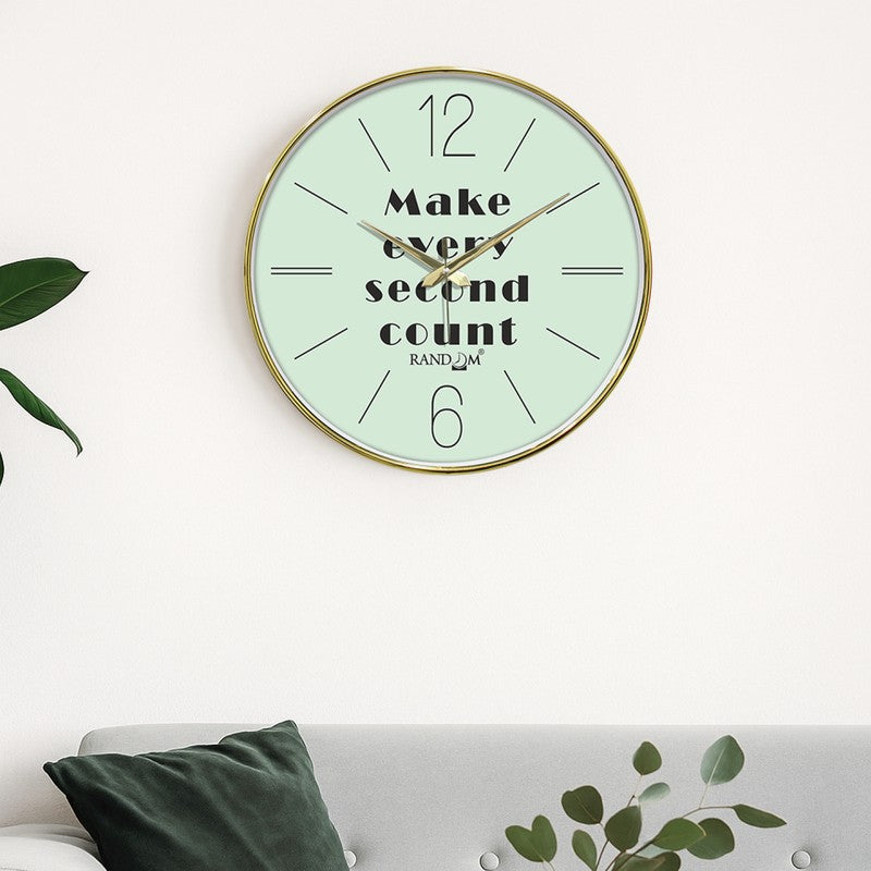 Moment Value Round Analog Wall Clock - Green