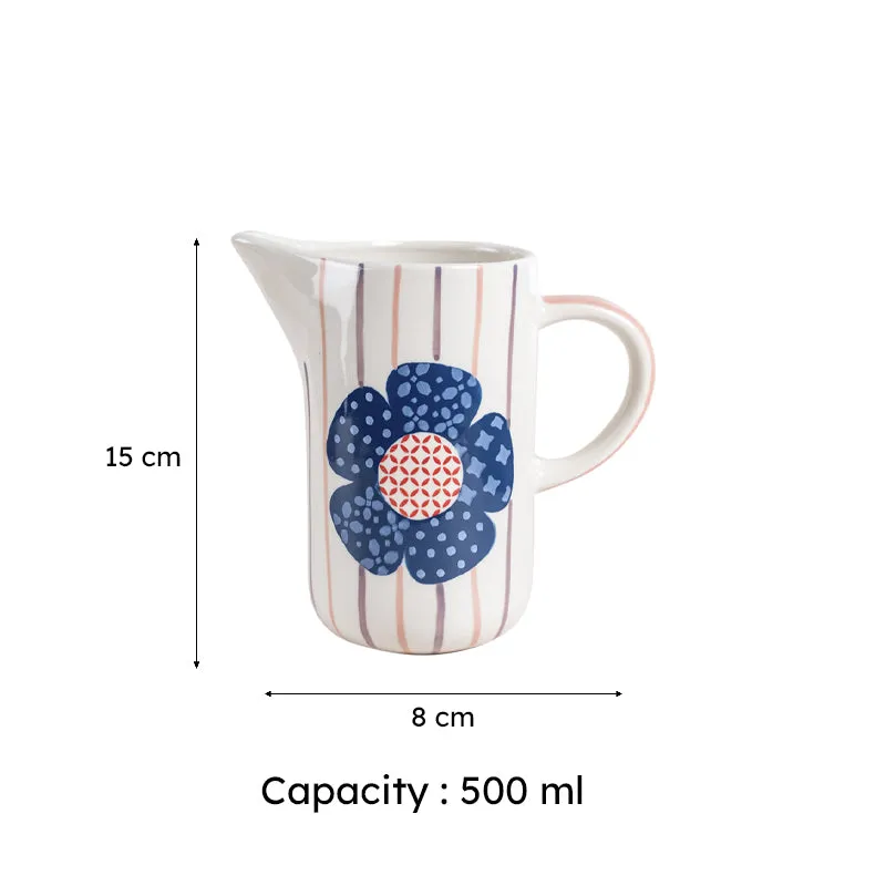 Adula Floral Handpainted Pitcher - 500 ML media 7