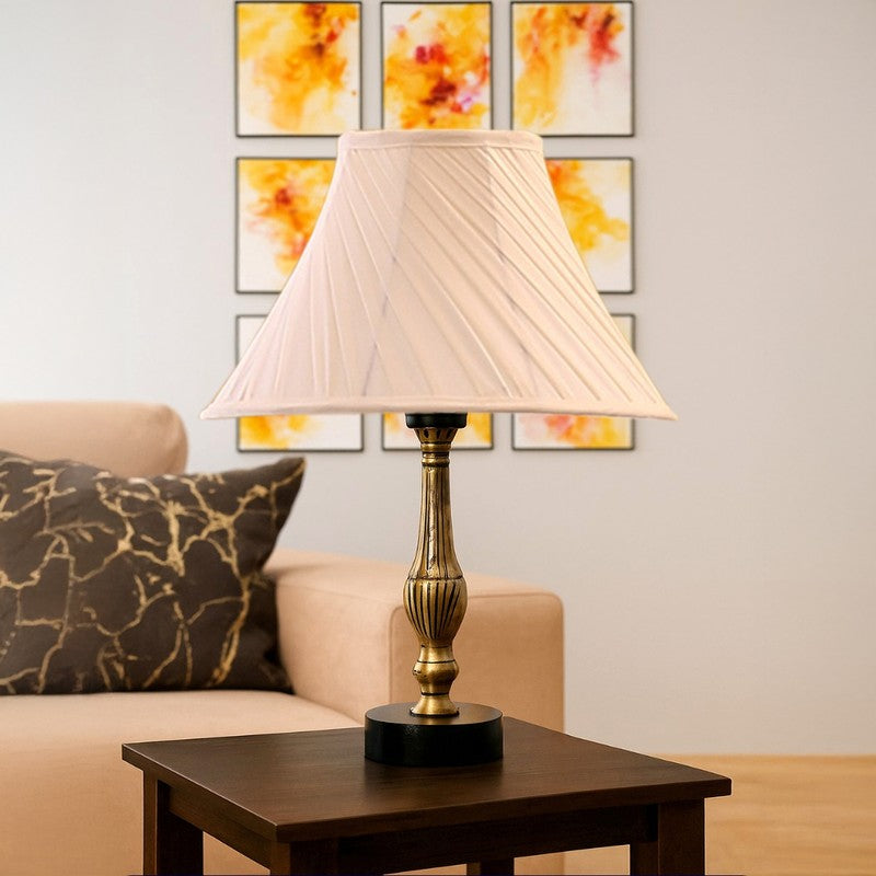 Aurelo Alyn Wooden Table Lamp - OffWhite media 4