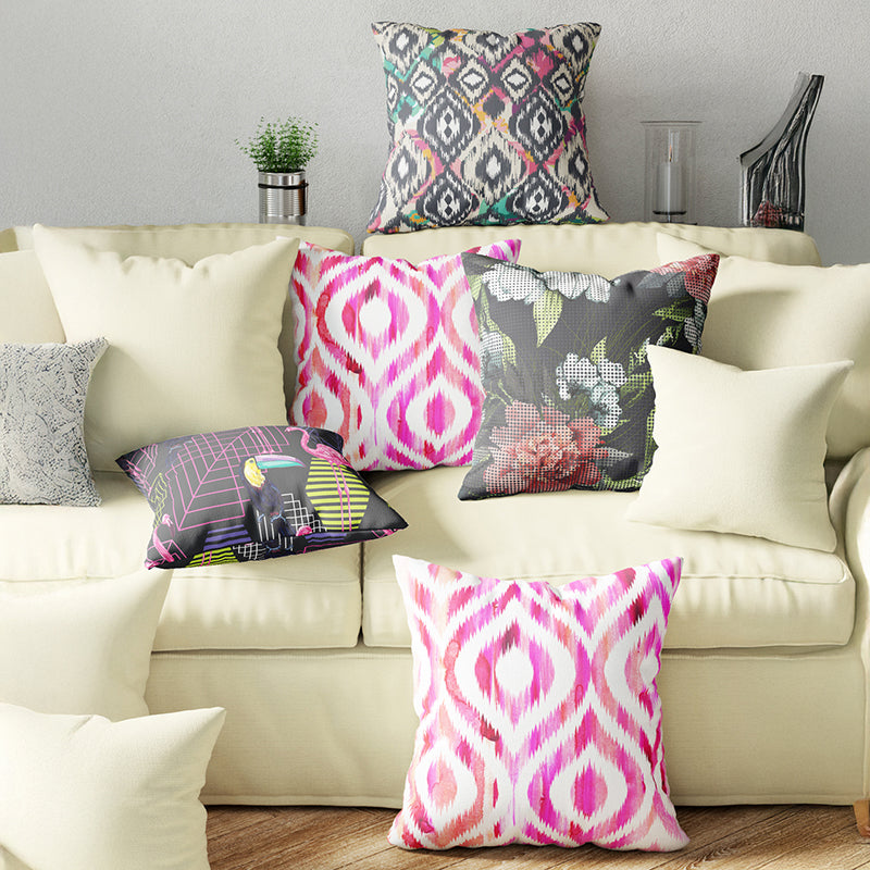 Ethinique Printed Cushion Cover Set - Set Of Five