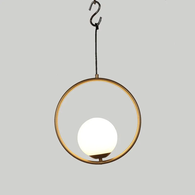 Halo Ring Glass Ceiling Lamp media 4