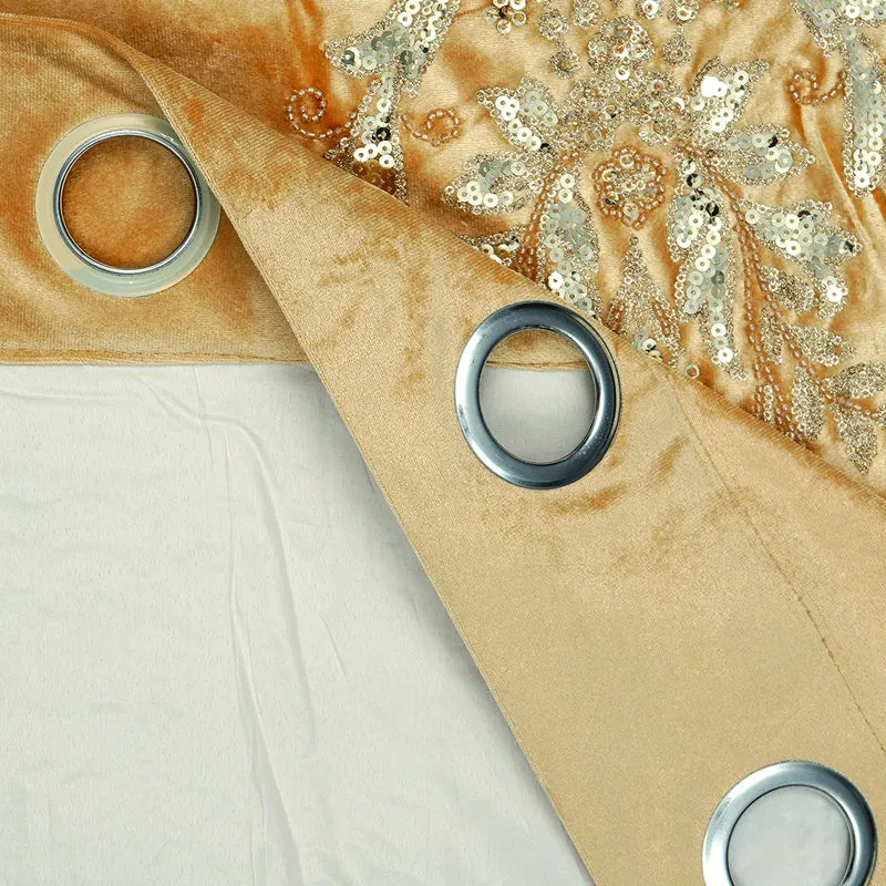Golden Elegance Curtain - Set Of Two media 5