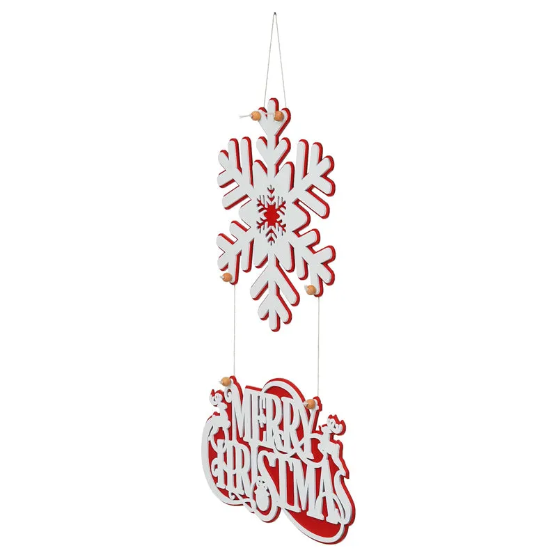 Merry Snowflakes Wood Christmas Wall Hanging media 6
