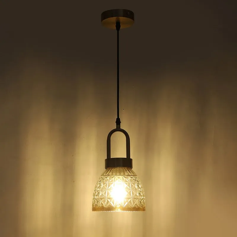 Auralux Textured Pendant Glass Ceiling Lamp media 7