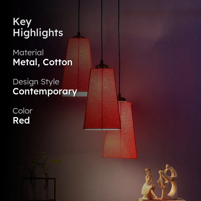 Shadowlux Triple Metal Ceiling Lamp - Red media 2