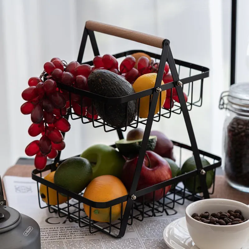 Harvest Nest Metal Fruit Basket - Black media 4