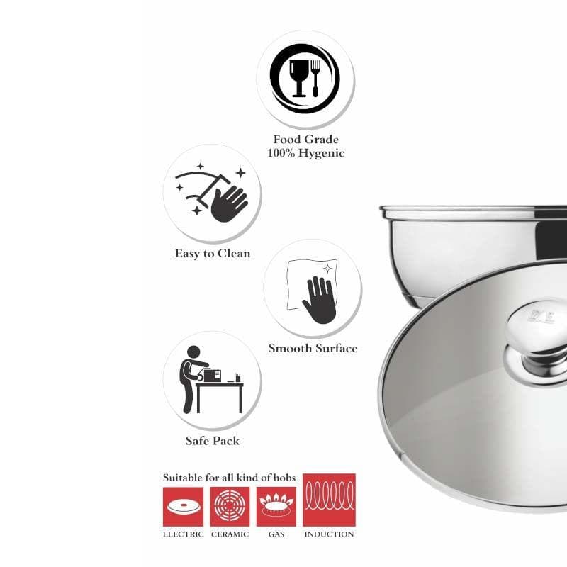 Elegachia Induction Safe Frying Pan With Lid - 2000 mL media 8