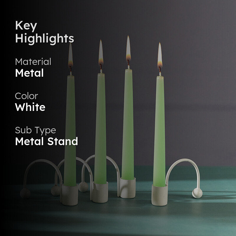 Arfa Tealight Candle Holder (White) - Set of Four media 2