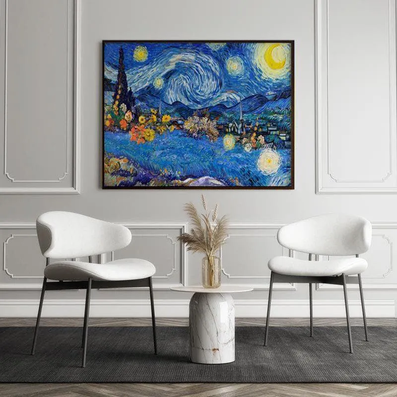 Starry Night Remix By Vincent Van Gogh - Black Frame media 5